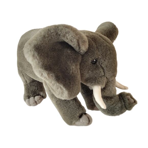 Jungle Joe’s Safari Friends Kate the Elephant Plush Gray 12” Stuffed Animal Toy - Picture 3 of 16
